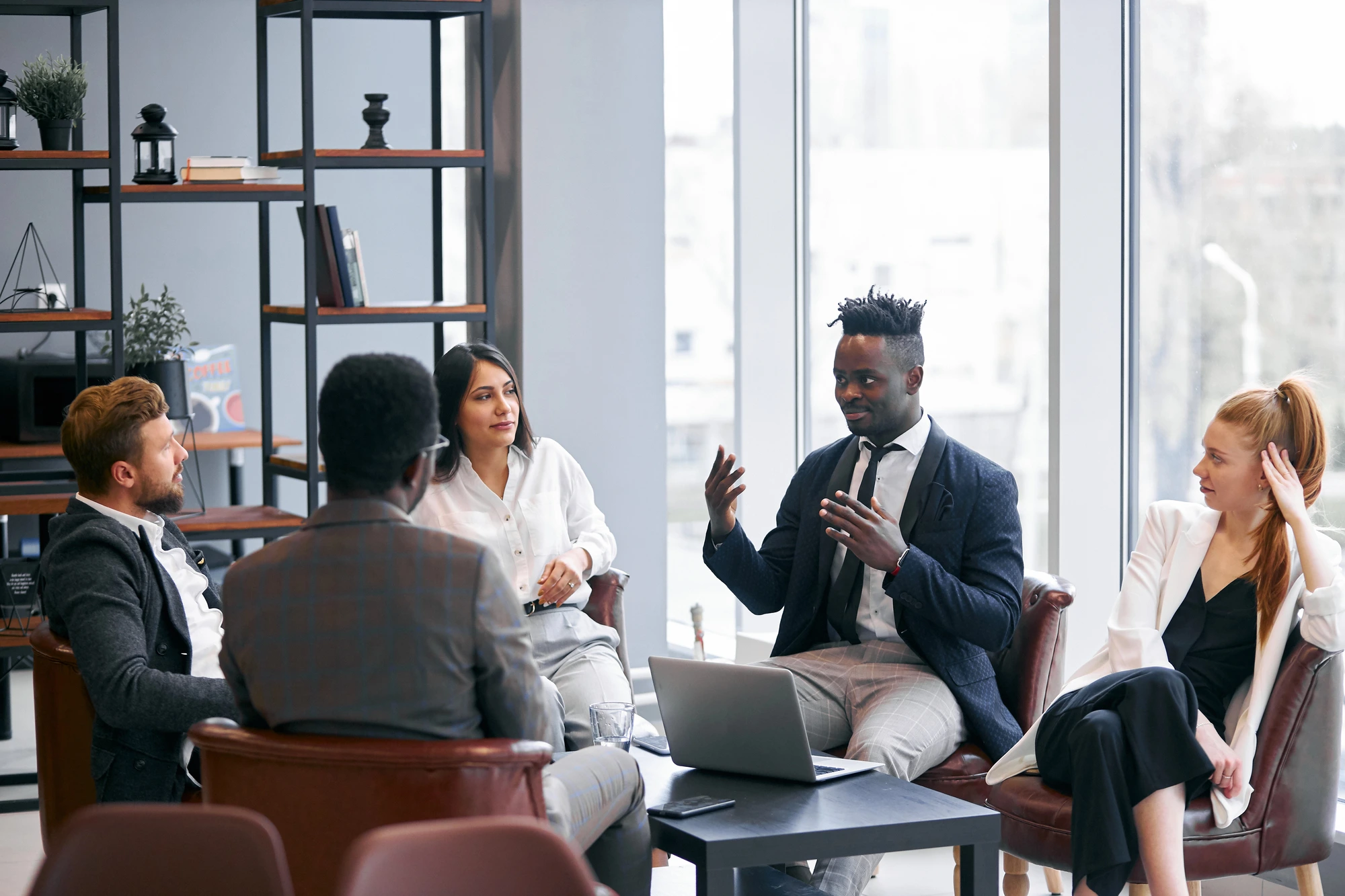 people in a meeting at veterinary practice for sale